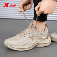 特步（XTEP）男鞋運動(dòng)鞋春季網(wǎng)面透氣跑步鞋男士輕便跑鞋男學(xué)生舒適時(shí)尚休閑鞋 蜜茶棕 39 【官方正品 假一賠十】