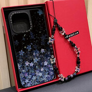 何健弓C家聯(lián)名MagSafe磁吸暗黑系櫻花花瓣適用iphone17手機殼16promax15pro鏡面保護套14plus高級感13女A C殼【cd769暗黑紫藍櫻花】黑色鏡面+cj01 iPhone 17