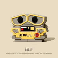 布洛文適用于Redmi Buds8青春版保護套 小米耳機紅米buds8青春版入耳式lite卡通機器人耳機套硅膠軟殼 【瓦力機器人】+掛鉤 Redmi Buds 8青春版