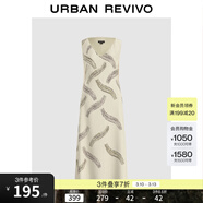 UR秋季新款女裝度假風(fēng)圖案印花長(cháng)裙無(wú)袖連衣裙UWU750015 淺黃印花 XS