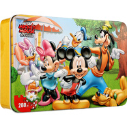迪士尼（Disney）200片兒童拼圖玩具 米奇木質(zhì)鐵盒拼圖家居裝飾生日禮物禮品