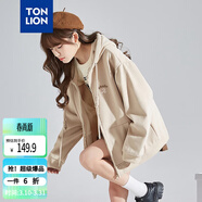 唐獅（TonLion）2026春季新款針織外套女休閑衛衣開(kāi)衫連帽上衣