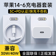 尊匠蘋(píng)果充電器適配原裝17-6系列正品充電線(xiàn)氮化鎵30/40W快充線(xiàn)PD套裝iPhone14ProMax手機充電頭數據線(xiàn) 【蘋(píng)果6-14系列】30W快充頭+1米閃充線(xiàn)