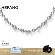 HEFANG何方珠寶氣泡星云項鏈鎖骨鏈高級感生日禮物三八節女神禮物送女友 銀河灰