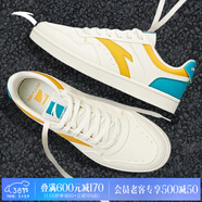 安踏（ANTA）輕松2 | 男鞋板鞋春季新款百搭休閑小白鞋輕便軟底青少年運動(dòng)鞋男 姜黃/里約綠【熱賣(mài)板鞋-店長(cháng)推薦】 45 (280mm) 官方正品-現貨速發(fā)