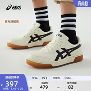 亞瑟士ASICS男鞋女鞋運動(dòng)休閑鞋復古籃球鞋百搭板鞋 COURT MZ 米白色/黑色 37