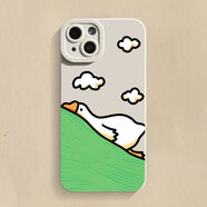 何健弓躺平鵝iPhone16手機殼1514Promax套13卡通趣味12可愛(ài)軟萌11網(wǎng)紅x大白鵝xr全包防摔xs新款8plus 古董白 iPhone 6s