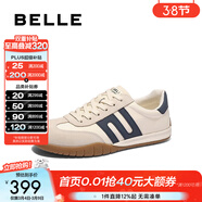 百麗（Belle）王玉雯同款休閑舒適拼色阿甘鞋女百搭板鞋D3Y1DAM5預售 白/灰/藍-男款 42 (260mm)