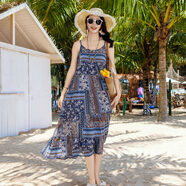冰雁姬沙灘裙超仙海邊情侶裝度假旅游穿搭套裝大碼連衣裙三亞泰國拍照 06款裙 S