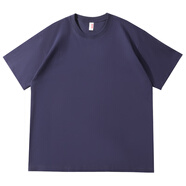 凡客誠品vancl 寬松落肩全棉短袖T恤男女同款 藏藍 S