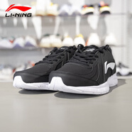 李寧跑步鞋男子2023新款減震防滑輕質(zhì)低幫休閑百搭運動(dòng)鞋ARBS009 黑色/鐵青灰/ARBS009-6 41