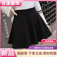 絲瀟無(wú)安全褲半身裙沒(méi)內襯日系方便蓬蓬裙百搭學(xué)院風(fēng)矮個(gè)子超火顯腿長(cháng) 黑色有安全褲 M