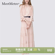 MeetMetro瑪依爾法式仙女連衣裙女2026春新款高端氣質(zhì)純欲風(fēng)裙子禮服長(cháng)裙 藕粉【現貨閃電發(fā)】 S
