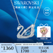 施華洛世奇（SWAROVSKI）【125周年限定】SWAN 經(jīng)典藍天鵝項鏈女生日禮物女38女神節禮物