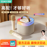 索愛(ài)（soaiy）SK2AI 話(huà)筒 麥克風(fēng) k歌麥克風(fēng)音箱一體機無(wú)線(xiàn)藍牙音響唱歌專(zhuān)用神器家庭ktv音響套裝兒童一體麥克風(fēng)