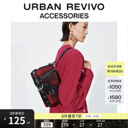 UR秋季新款女朋克風(fēng)格紋腋下單肩包UAYB50008 赤紅格子