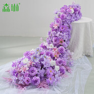 瀑布花桌花仿真材料假花玫瑰婚慶絹花酒店迎賓生日布置櫥窗裝飾花 ----爆款紫色系 桌花瀑布-----