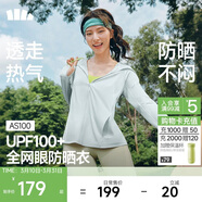 蕉下（beneunder）防曬衣女寬松透氣夾克款便攜輕量戶(hù)外AS100初云藍L
