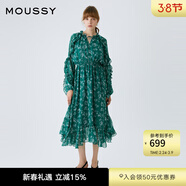 moussy 【歐陽(yáng)娜娜同款】女裝新款度假連衣裙028GAH30-6140 035花紋綠色 M 00002