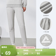 匹克運動(dòng)加絨褲女春春新款寬松抓毛保暖束腳褲休閑衛褲長(cháng)褲女褲 新淺花灰-【加絨34008】 XL X/175