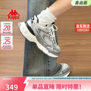 卡帕（Kappa）女鞋增高老爹鞋子女款春季厚底跑步鞋休閑運動(dòng)慢跑鞋女 奧運灰 38