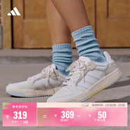 adidas ENTRAP美式校園風(fēng)運動(dòng)少年感復古籃球風(fēng)板鞋男女阿迪達斯   米白色/灰色   37