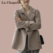 拉夏貝爾（La Chapelle）高端毛呢外套女短款小個子2026秋冬季新款洋氣百搭顯瘦春秋大衣潮 棕色 M [95-115斤]