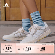 adidas ENTRAP美式校園風(fēng)運動(dòng)少年感復古籃球風(fēng)板鞋男女阿迪達斯   米白色/灰色   38