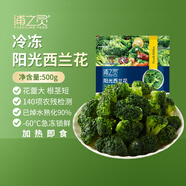 京鮮生浦之靈陽(yáng)光西蘭花500g/袋 西藍花 低脂輕食代餐沙拉 冷凍蔬菜
