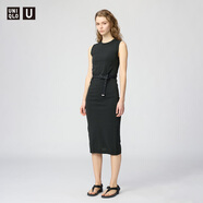 優(yōu)衣庫合作款/女裝3D針織棉質(zhì)連衣裙/裙子485728 09 黑色 XS