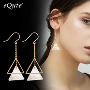 依特高級感氣質(zhì)幾何耳環(huán)女簡(jiǎn)約時(shí)尚三角形耳釘女耳墜耳夾無(wú)耳洞耳飾品 耳環(huán)