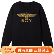 BOY LONDON金線(xiàn)繡花針織套頭長(cháng)袖毛衣男女同款 黑色 XS