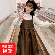 女童2026秋裝英倫風(fēng)薄款連衣裙童兒童節日穿搭親子裝韓版長(cháng)袖裙子 卡其色(無(wú)配飾) 110 cm