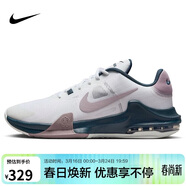 耐克（NIKE）男子籃球鞋AIR MAX IMPACT4運動(dòng)鞋DM1124-102白紫44.5