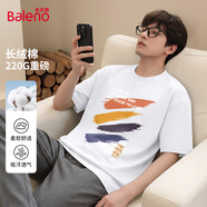 班尼路（Baleno）短袖t恤男款夏季百搭純棉透氣重磅休閑上衣男士寬松學(xué)生潮流半袖