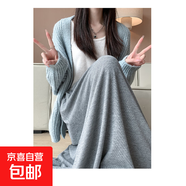 黑色糯米裙女2026春秋新款小個(gè)子秋冬垂感半身裙高腰a字半裙長(cháng)裙 202淺灰色 S