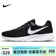 耐克NIKE女休閑鞋透氣緩震TANJUN運動(dòng)鞋DJ6257-004黑白37.5