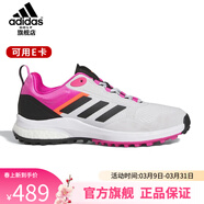 阿迪達斯（adidas）高爾夫球鞋新款女士ZOYSIA系列 無(wú)釘鞋防滑球鞋boost緩震跑步鞋 HP2156 符點(diǎn)灰/一號黑/亮紫紅色 35 （UK4.0）