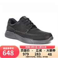 愛(ài)步（ECCO）男士運動(dòng)休閑鞋 秋季鞋子男潮鞋跑步鞋皮鞋男 盧卡531324 57638-黑色 39