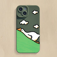 何健弓躺平鵝iPhone16手機殼1514Promax套13卡通趣味12可愛(ài)軟萌11網(wǎng)紅x大白鵝xr全包防摔xs新款8plus 蒼綠色 iPhone 6s