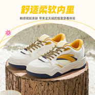 安踏樊振東同款波浪鞋丨板鞋男女厚底增高休閑板鞋撞色拼接時(shí)尚運動(dòng)鞋 【波浪夏季版-男款】象牙白/新墨水藍/鶯黃-5 40.5