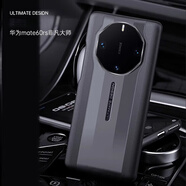森比特（Senbite）華為Mate60rs非凡大師手機殼輕奢商務(wù)高端精選真皮保護套簡約鏤空設(shè)計防摔外殼 【玄黑】超跑設(shè)計