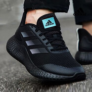 阿迪達(dá)斯 （adidas）跑步鞋男鞋2025新款夏季黑武士運(yùn)動(dòng)鞋輕便緩震網(wǎng)面透氣休閑鞋 GW2499黑武士跑步鞋 39