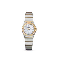 歐米茄（OMEGA）瑞表星座石英鑲鉆女表24mm123.25.24.60.55.004 禮物