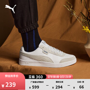 彪馬（PUMA）經(jīng)典復古透氣小白鞋男女冬季休閑板鞋運動(dòng)鞋COURT 371931 白-水泥灰-03 37