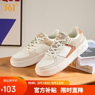 361°運動(dòng)女鞋春夏季學(xué)生復古厚底增高小白休閑板鞋子女682116601F-9