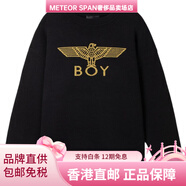 BOY LONDON金線(xiàn)繡花針織套頭長(cháng)袖毛衣男女 黑色 XS