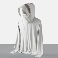 真維斯戶(hù)外運動(dòng)新款連帽防曬衣休閑運動(dòng)情侶皮膚衣防紫外線(xiàn)男女同款夏天釣魚(yú)外套 淺灰色 【女款】 XL