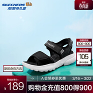 斯凱奇（Skechers）男童露趾涼鞋406512L 黑色/BLK 37