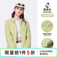 駱駝（CAMEL）薄絨風(fēng)衣女戶(hù)外防潑水修身梭織外套 J23CAYL6066 青果綠 L